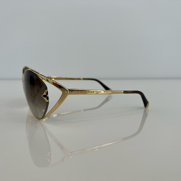 LOUIS VUITTON GOLD METAL FRAME SUNGLASSES NWOTS! - Picture 8 of 17